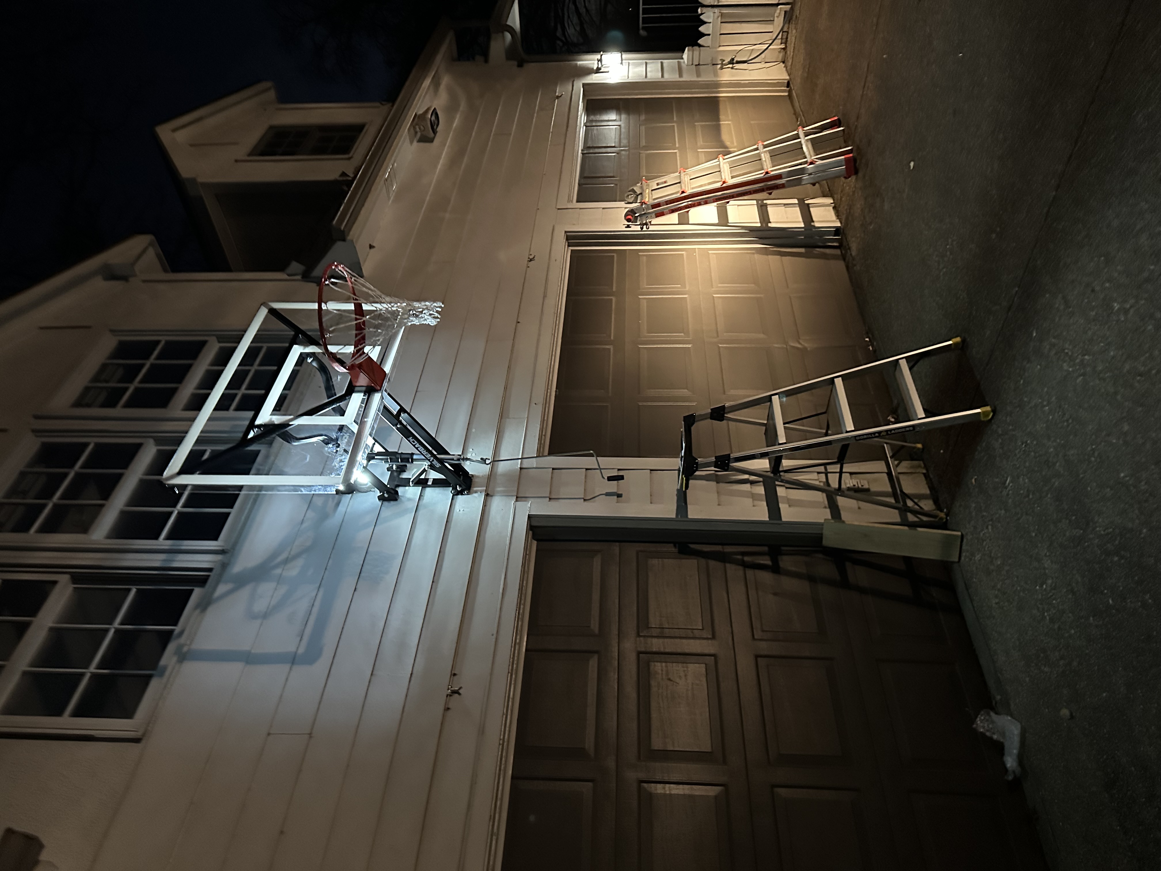 Basketball hoop professionally installed