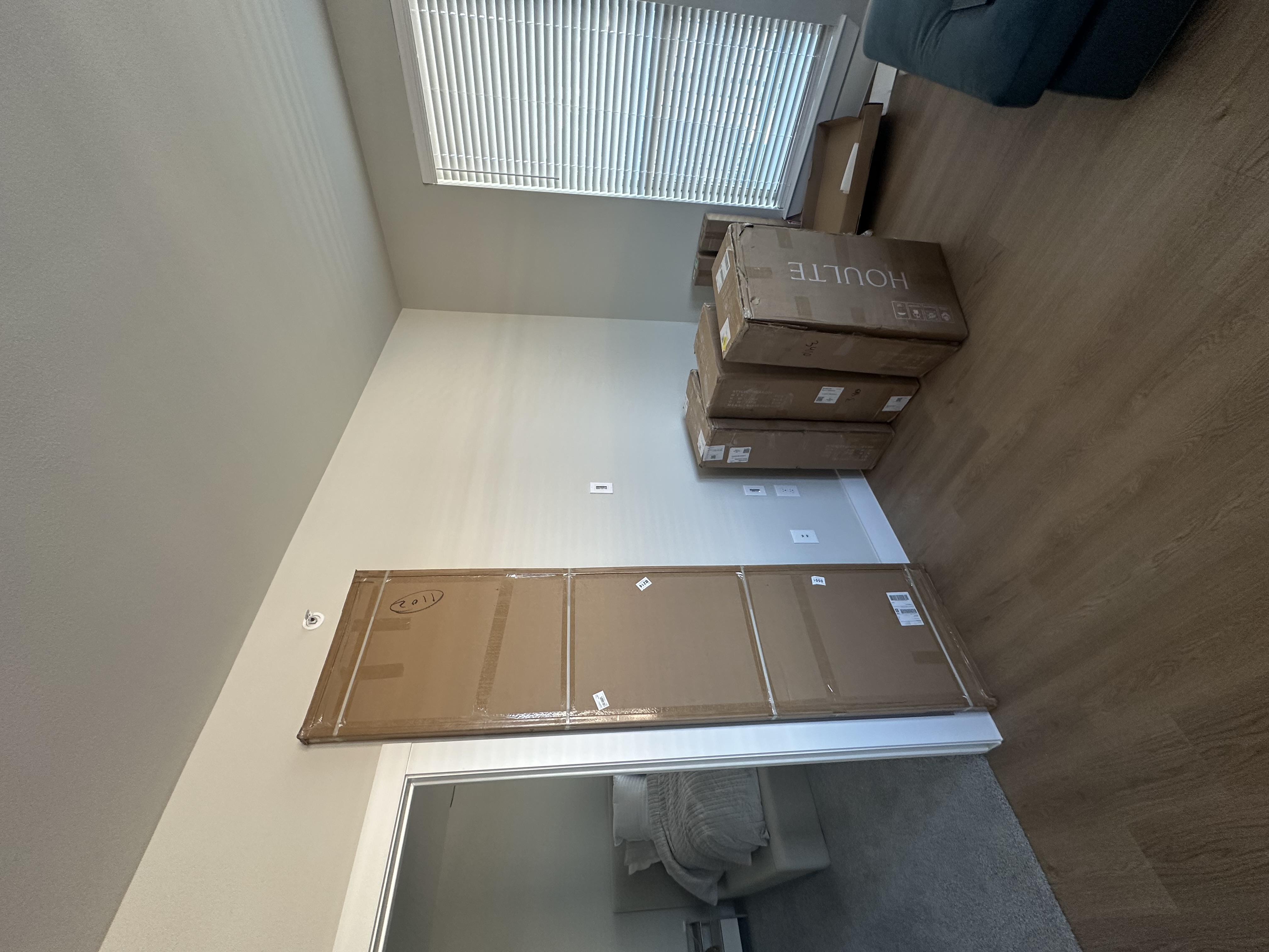 Furniture flatpack boxes before assembly