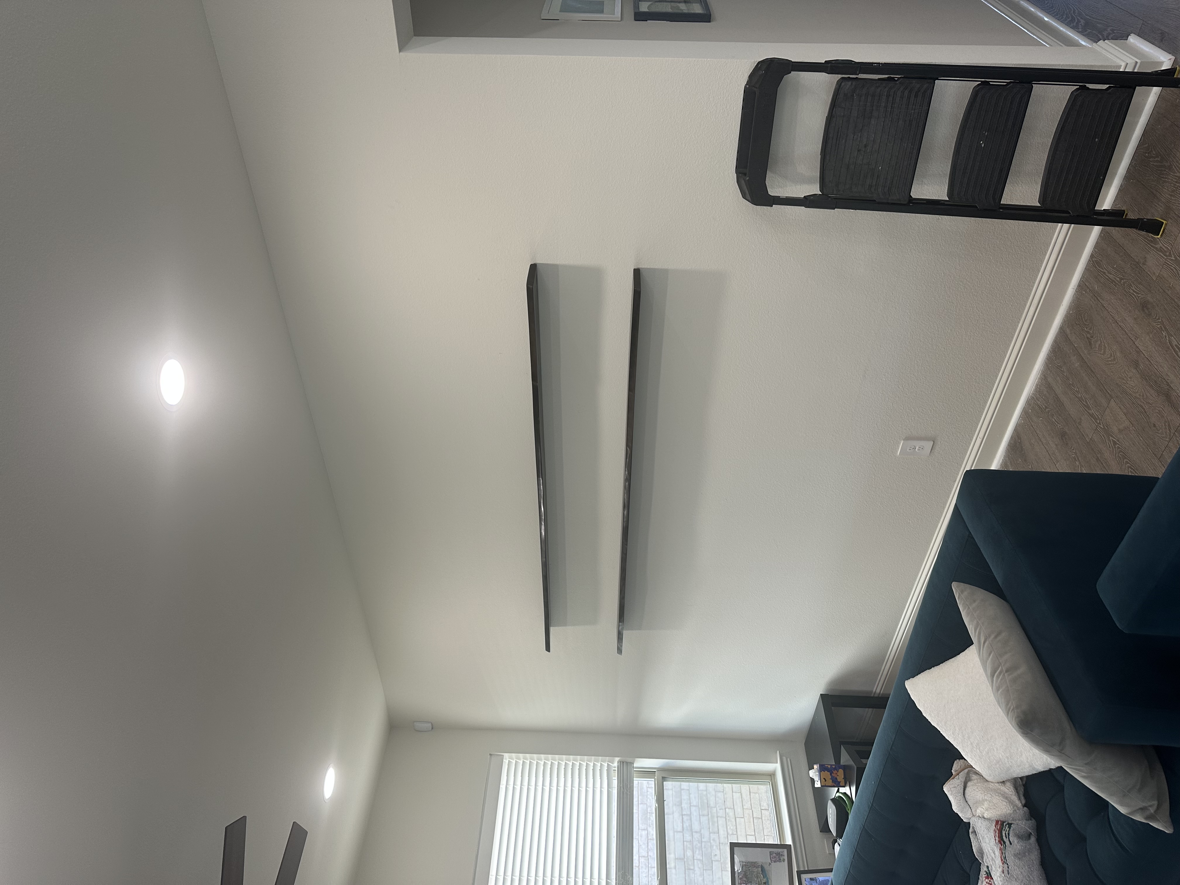 Floating shelves mounted