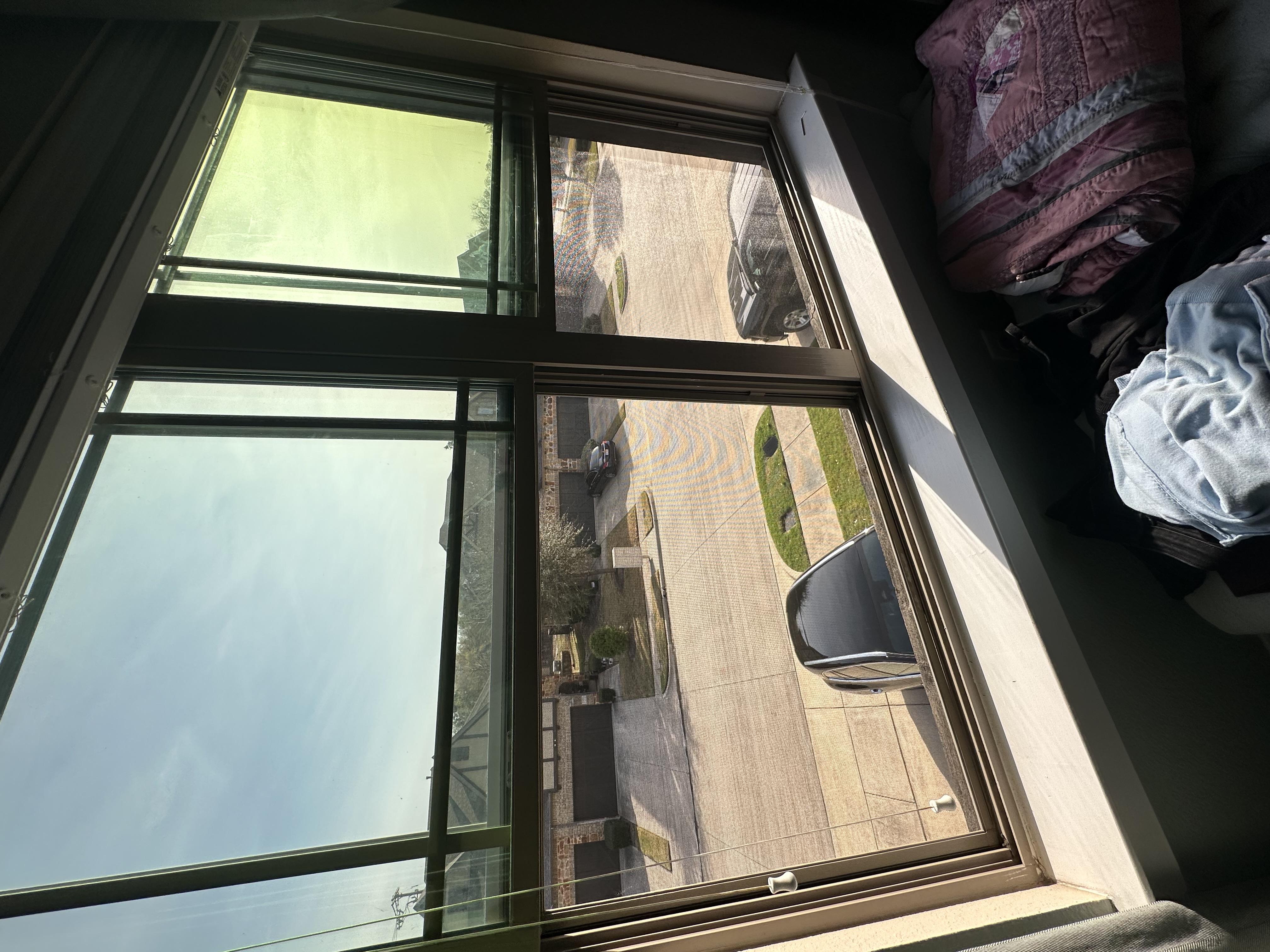 Completed window screen installation